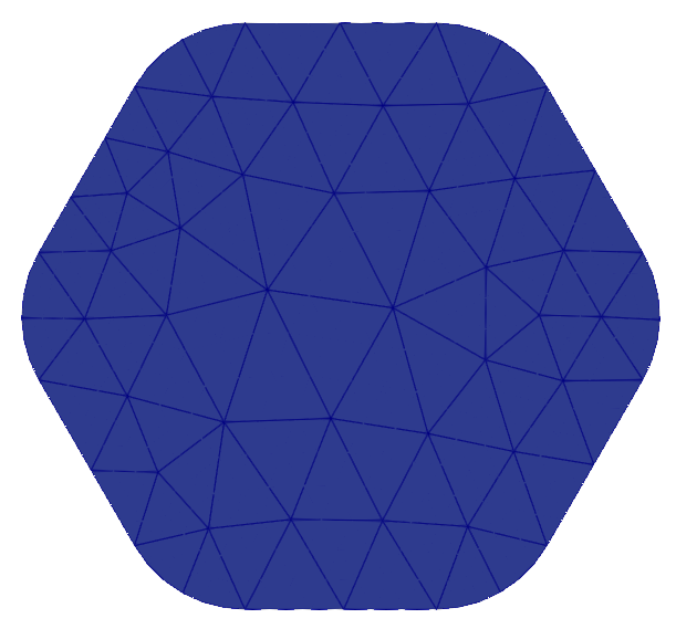 Example of a curved mesh of order 4 generated from a geometry described using Open Cascade WorkPlane.